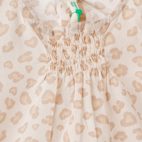 Bluză fără mâneci din bumbac pentru fetițe, cu imprimeu animal print Benetton 160308 2