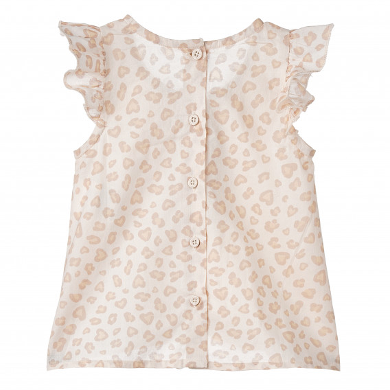 Bluză fără mâneci din bumbac pentru fetițe, cu imprimeu animal print Benetton 160310 4