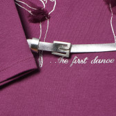Bluză tip polo pentru fete, violet Idexe 160325 3