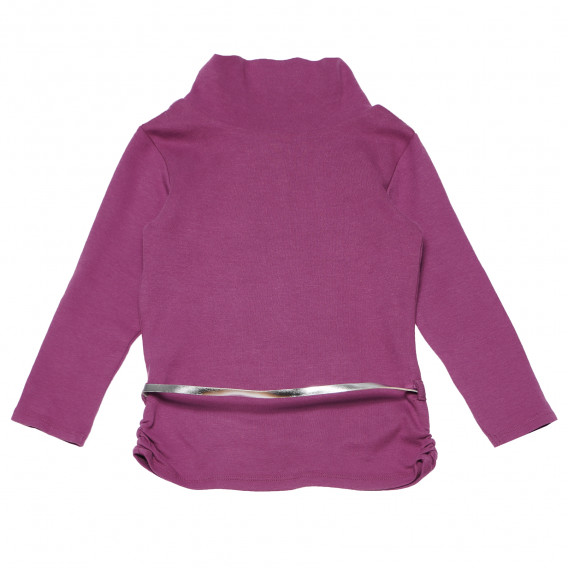 Bluză tip polo pentru fete, violet Idexe 160326 4