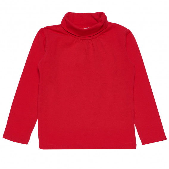  Bluză roșie cu guler înalt, pentru fete Idexe 160327 