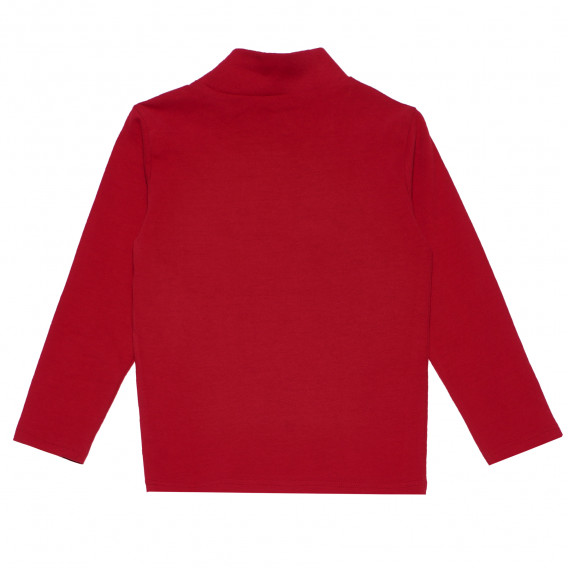 Bluză roșie, din bumbac, pentru fete Idexe 160334 4