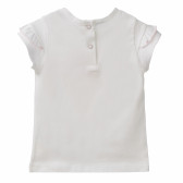 Bluză albă din bumbac pentru fetițe Benetton 160390 4