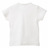 Bluză de bumbac pentru fetițe, albă Benetton 160394 4