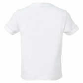 Bluză albă din bumbac, pentru băieți Benetton 160467 4