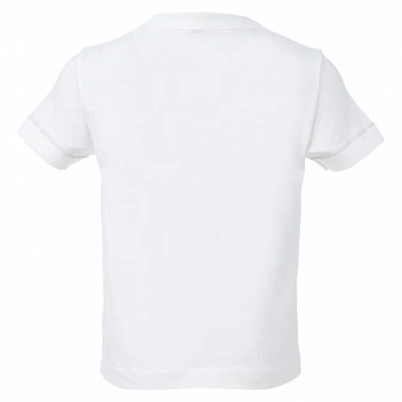Bluză albă din bumbac, pentru băieți Benetton 160467 4