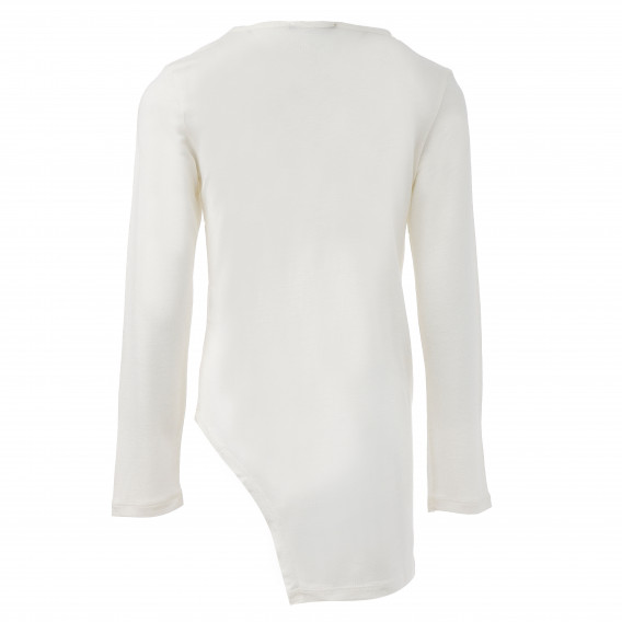Bluză albă cu mâneci lungi, pentru fete Benetton 160499 4