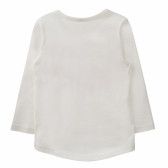 Bluză albă din bumbac cu design grafic pentru fetițe Benetton 160511 4