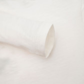Bluză albă din bumbac cu imprimeu prietenie Benetton 160551 4