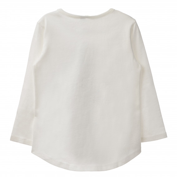 Bluză din bumbac pentru fetițe, alb-negru Benetton 160571 4