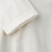 Bluză albă, din bumbac, pentru fete, cu design grafic Benetton 160573 2