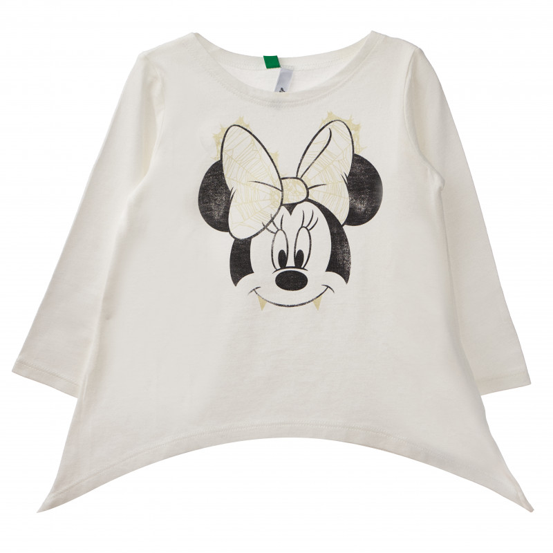 Bluză albă din bumbac cu imprimeu Minnie Mouse, pentru fete  160584