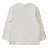Bluză albă din bumbac cu imprimeu pentru băieți Benetton 160607 4