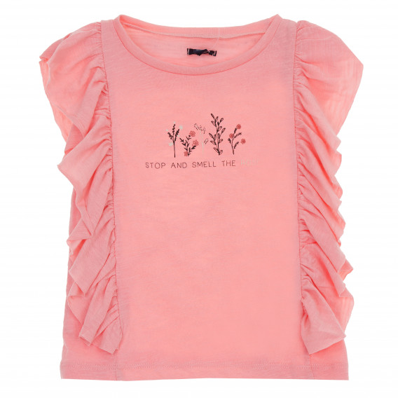 Bluză cu mâneci scurte și imprimeu floral pentru fete, roz KIABI 160862 