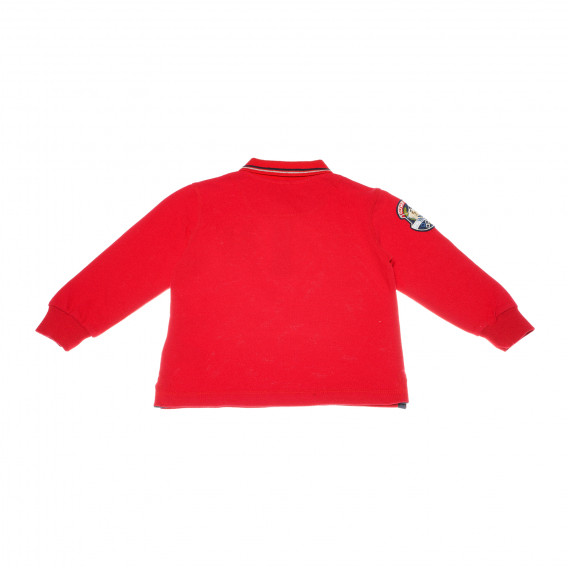 Bluză de bumbac cu mâneci lungi pentru băieți, roșie La Martina 161105 2