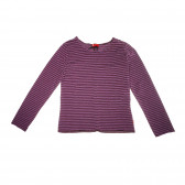 Bluză de bumbac cu mâneci lungi pentru fete, în violet Levi's 161120 