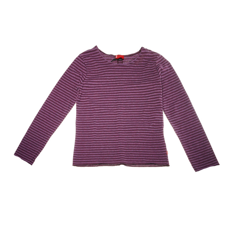 Bluză de bumbac cu mâneci lungi pentru fete, în violet  161120