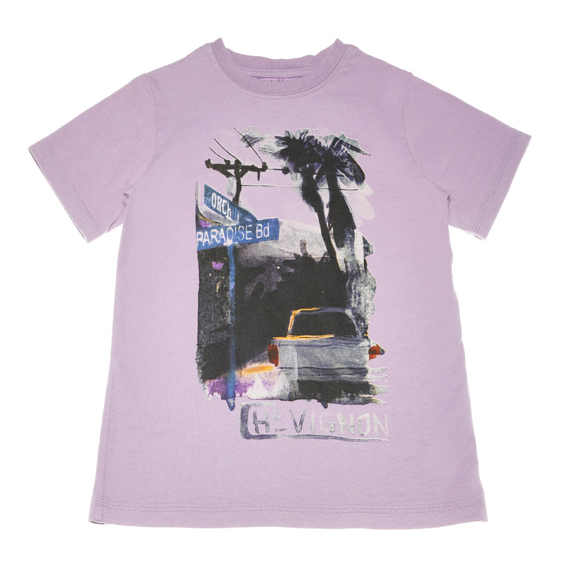 Tricou din bumbac pentru băieți, violet  161150