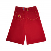 Pantaloni pentru fete, roșii cu broderie Levi's 161163 2