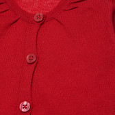 Cardigan roșu cu nasturi pentru fete Benetton 161278 2