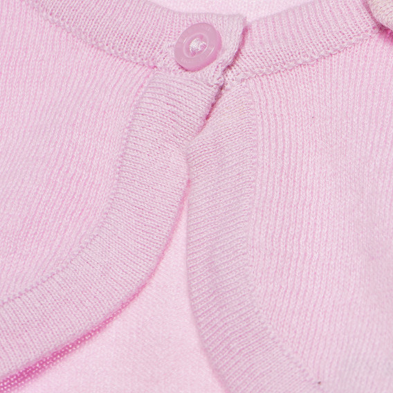 Bolero din bumbac cu fundă roz, pentru fete Benetton 161282 2