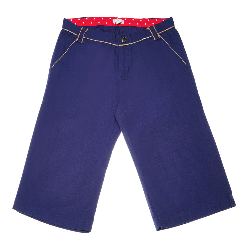 Pantaloni scurți din bumbac pentru fete, pe albastru  161364
