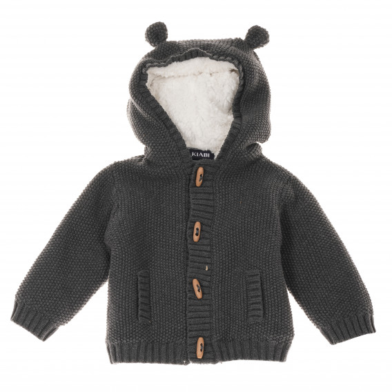 Jachetă de bumbac pentru bebeluși, gri KIABI 161550 