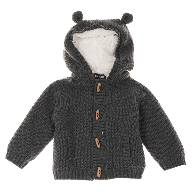 Jachetă de bumbac pentru bebeluși, gri  161550