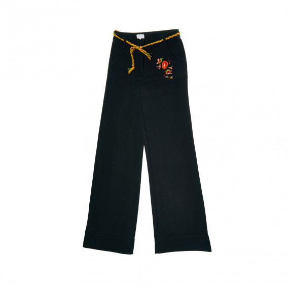Fustă-pantaloni din bumbac pentru fete, pe negru Naf Naf 161565 