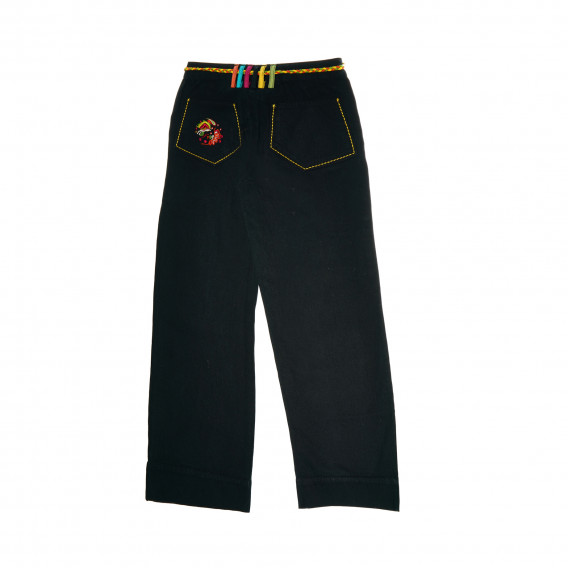 Fustă-pantaloni din bumbac pentru fete, pe negru Naf Naf 161566 2
