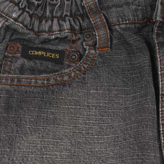 Jeans pentru un băieți, gri cu detalii galbene Complices 161593 2