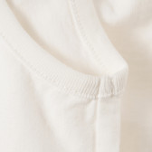 Bluză albă pentru fete cu inscripție violet Benetton 161912 6