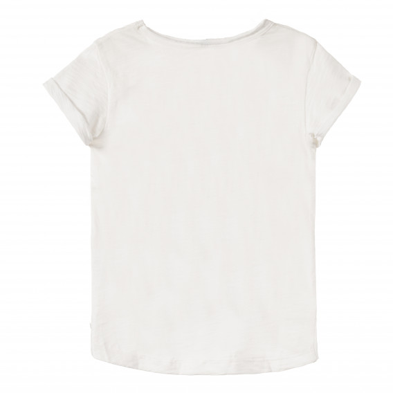 Bluză din bumbac cu imprimeu, cu mâneci scurte pentru fete Benetton 161929 3