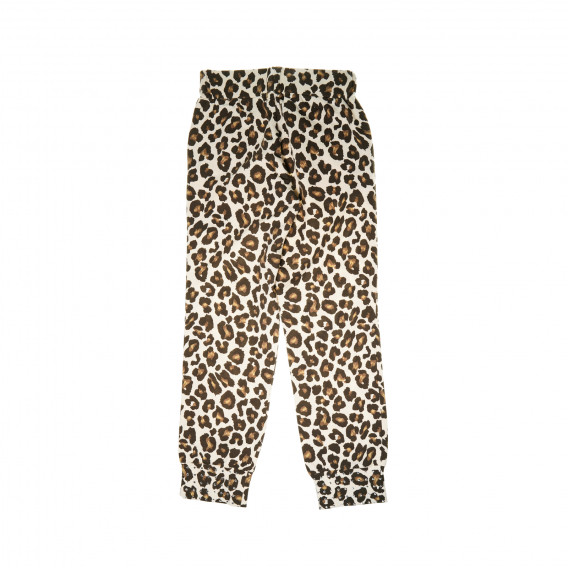 Pantaloni de bumbac cu animal print, pentru fete MonnaLisa 161990 2