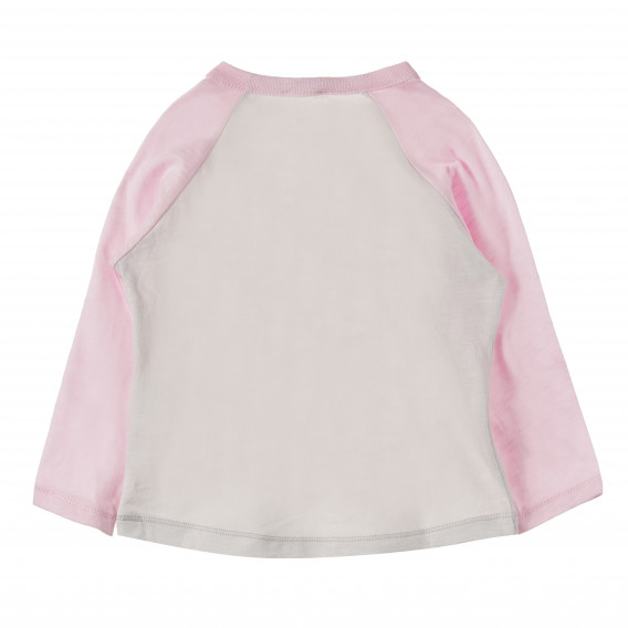 Bluză cu mânecă lungă pentru copii, roz Benetton 162024 7