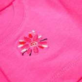 Rochie din bumbac pentru fete, roz intens Naf Naf 162042 4