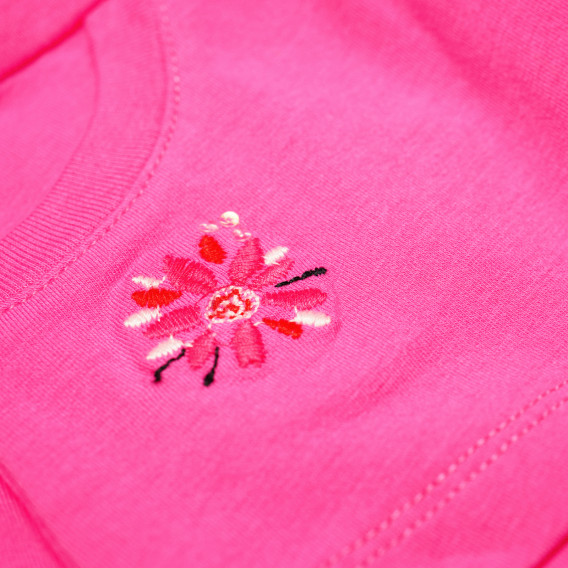 Rochie din bumbac pentru fete, roz intens Naf Naf 162042 4
