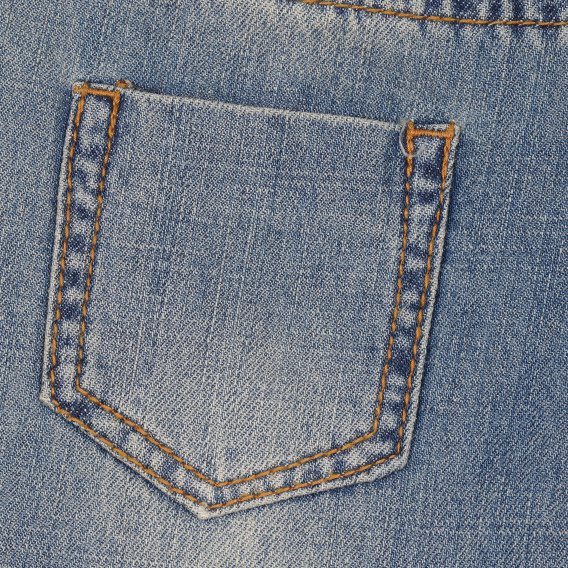 Jeans pentru fete, albaștri cu efect de uzură Tape a l'oeil 162047 7
