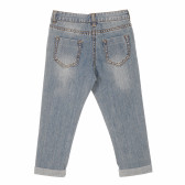 Jeans pentru fete, albaștri cu efect de uzură Tape a l'oeil 162048 8