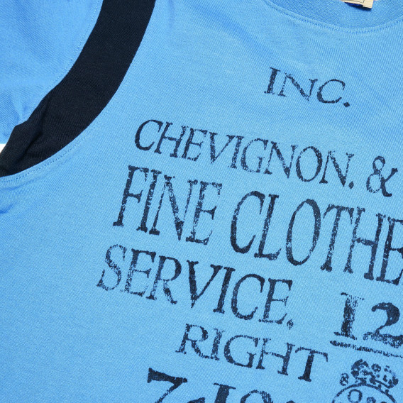 Tricou din bumbac pentru băieți, în albastru Chevignon 162126 4