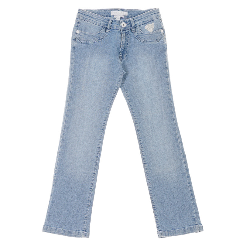 Jeans pentru fete de culoare albastră  162128