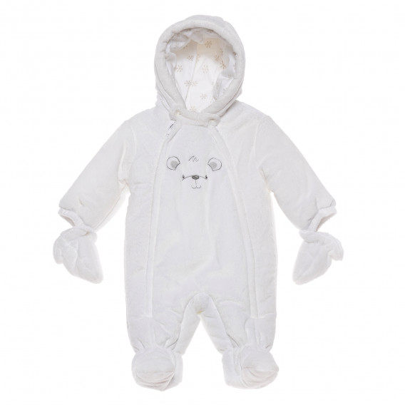 Costum de iarnă, pentru bebeluși, alb Birba 162570 