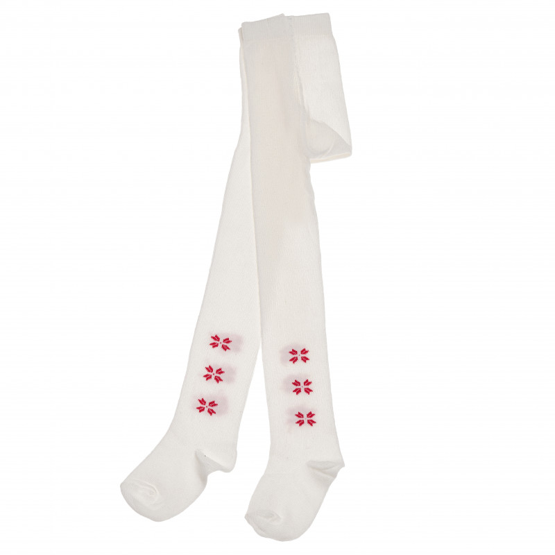 Ciorapi pentru fete, albi cu flori roz  162578