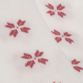 Ciorapi pentru fete, albi cu flori roz  162579 2