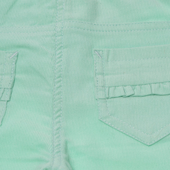 Pantaloni pentru fetițe, din bumbac, culoarea mentă Birba 162731 3