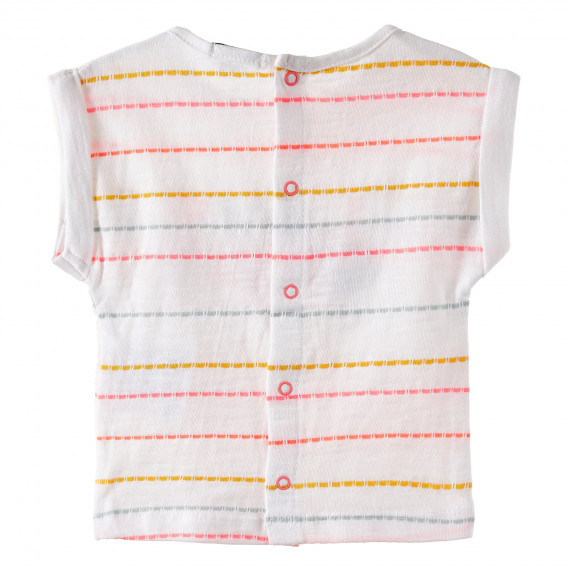 Bluză albă cu ciucuri colorați pentru fetițe KIABI 163373 4