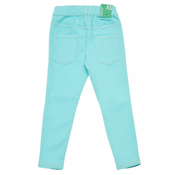 Pantaloni turcoaz pentru fetițe Benetton 163465 2