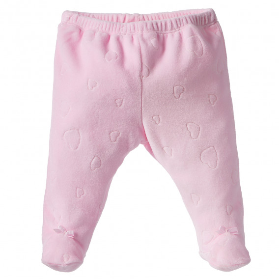 Pantaloni cu botoșei, pentru fete, roz Birba 163514 