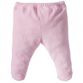 Pantaloni cu botoșei, pentru fete, roz Birba 163517 3