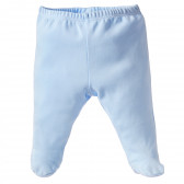 Pantaloni albaștri, din bumbac cu botoșei, pentru băieți Idexe 163519 